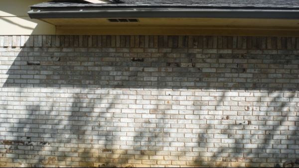 Brick wall after a Ram Jack repair